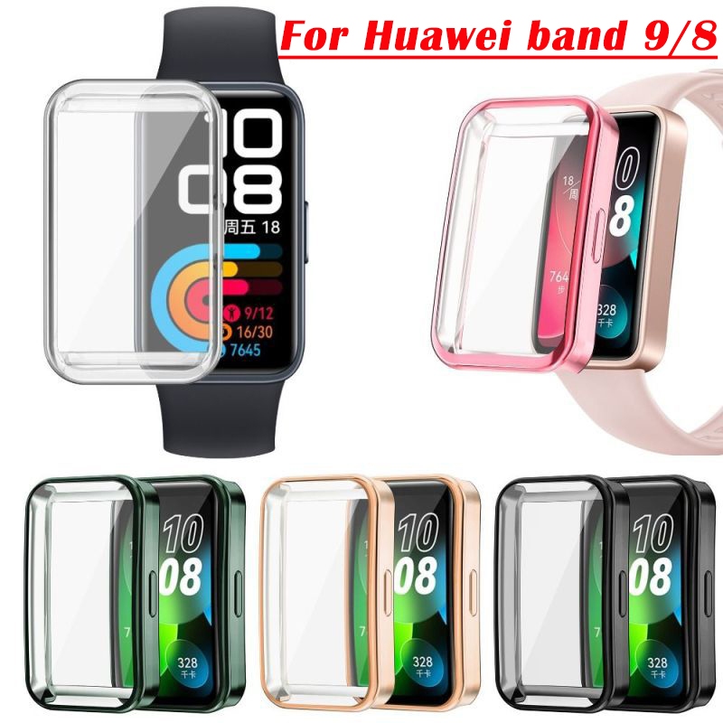 ใหม่ เคสป้องกันหน้าจอ TPU ชุบไฟฟ้า กันรอยขีดข่วน สําหรับ Huawei Band 9 8 Huawei Band9