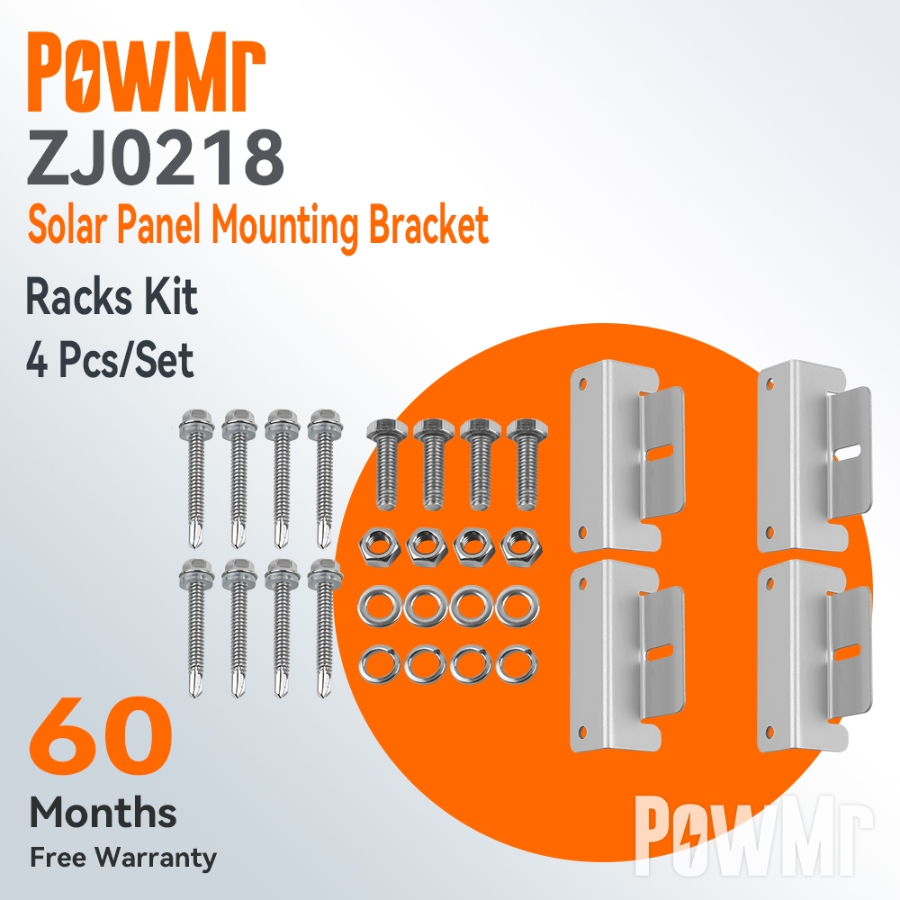 PowMr ZJ0218 ชุดเมาท์ขาตั้งแผงพลังงานแสงอาทิตย์ 4 ยูนิต สําหรับหลังคาเรือ RV 1 ชุด