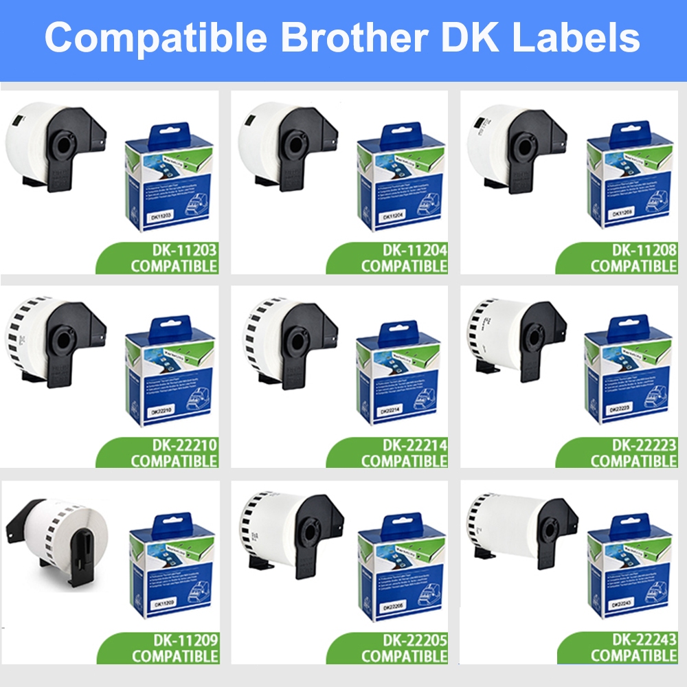 เทปฉลาก สําหรับ Brother QL DK11201 DK11202 DK11204 DK11208 DK11209 DK1201 11207 11219 11221 11241 DK