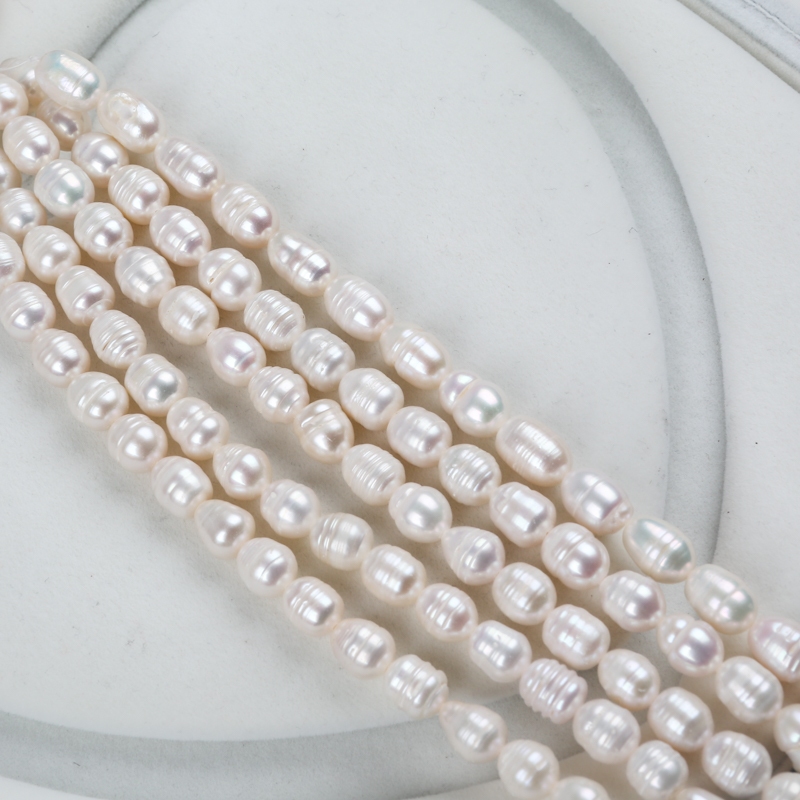{BIWA} ไข่มุกน้ําจืดธรรมชาติ 8-9 มม. 18 ซม. สําหรับทําเครื่องประดับ DIY