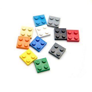10pcs Bulk Blocks Building อิฐบาง 2X2 การศึกษา Assemblage ก่…