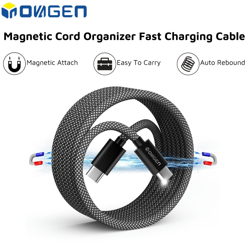Inovagen สายชาร์จแม่เหล็ก แบบเต็ม ชาร์จเร็ว 1 เมตร 2 เมตร ไม่พันกัน ขดลวดง่าย สูงสุด 240W สายชาร์จเร็วมาก