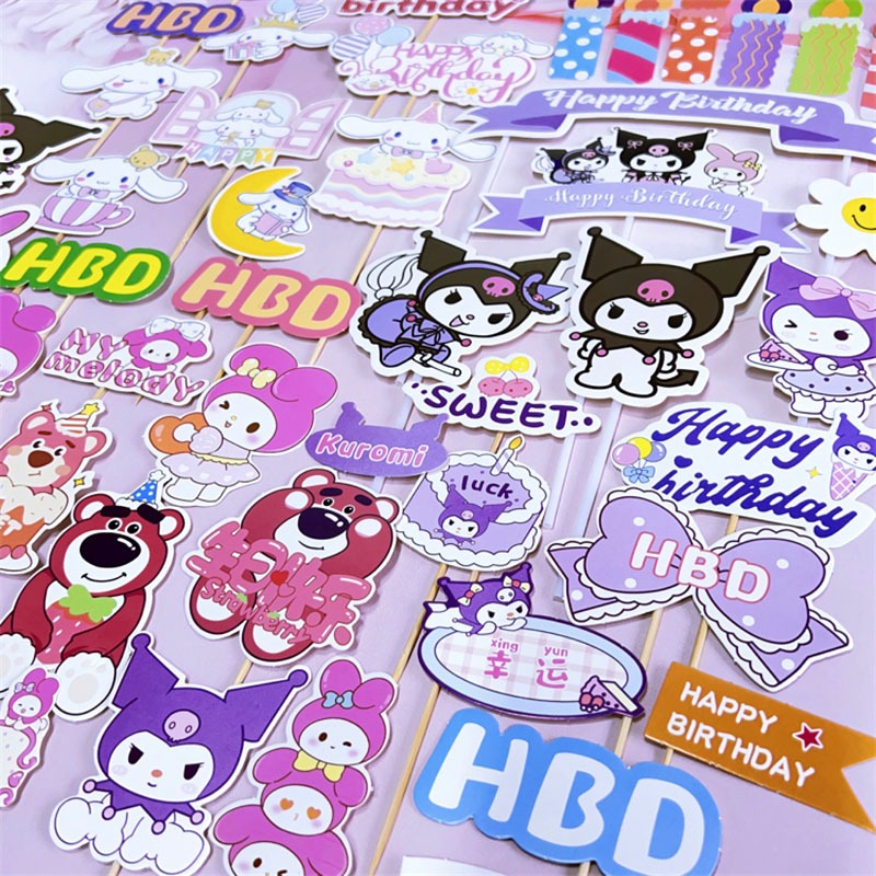 ท็อปเปอร์เค้ก ลายการ์ตูน Kulomi Melody Lotso StellaLou น่ารัก สําหรับตกแต่งเค้ก เบเกอรี่ งานแต่งงาน วันเกิดเด็ก - รูปที่ 2