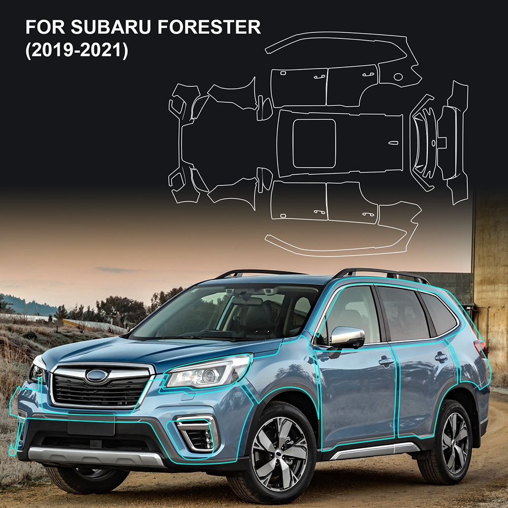 สติกเกอร์ฟิล์มใส PPF ป้องกันรอยขีดข่วน สําหรับ Subaru Forester 2019-2021