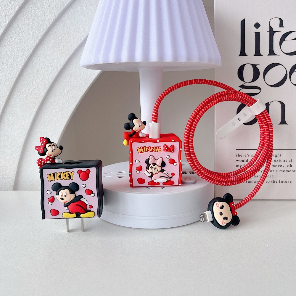 ตัวถนอมสายชาร์จ USB 18 20W ลายการ์ตูนมิกกี้เมาส์ มินนี่น่ารัก