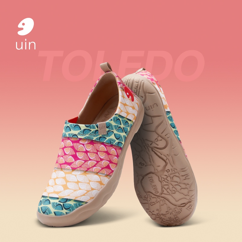 Uin Toledo1 รองเท้าผ้าใบลําลอง พื้นนิ่ม น้ําหนักเบา กันลื่น สําหรับสตรี