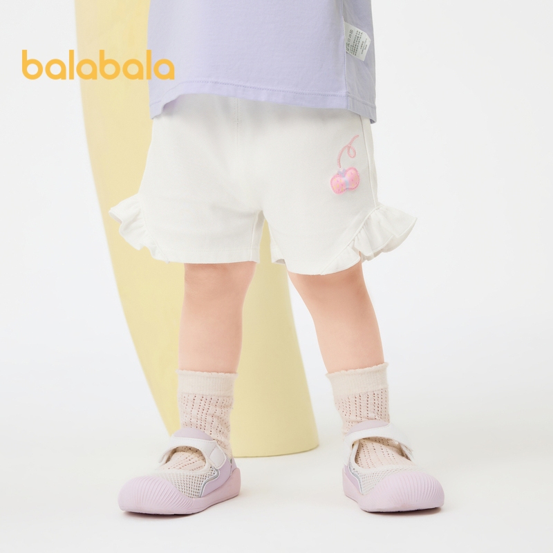 Balabala กางเกงขาสั้นลําลอง แฟชั่นฤดูร้อน สําหรับเด็กผู้หญิง 2024