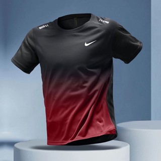 เสื้อกีฬาแบดมินตันลําลอง คอกลม แบบแห้งเร็ว ระบายอากาศได้ดี เ…