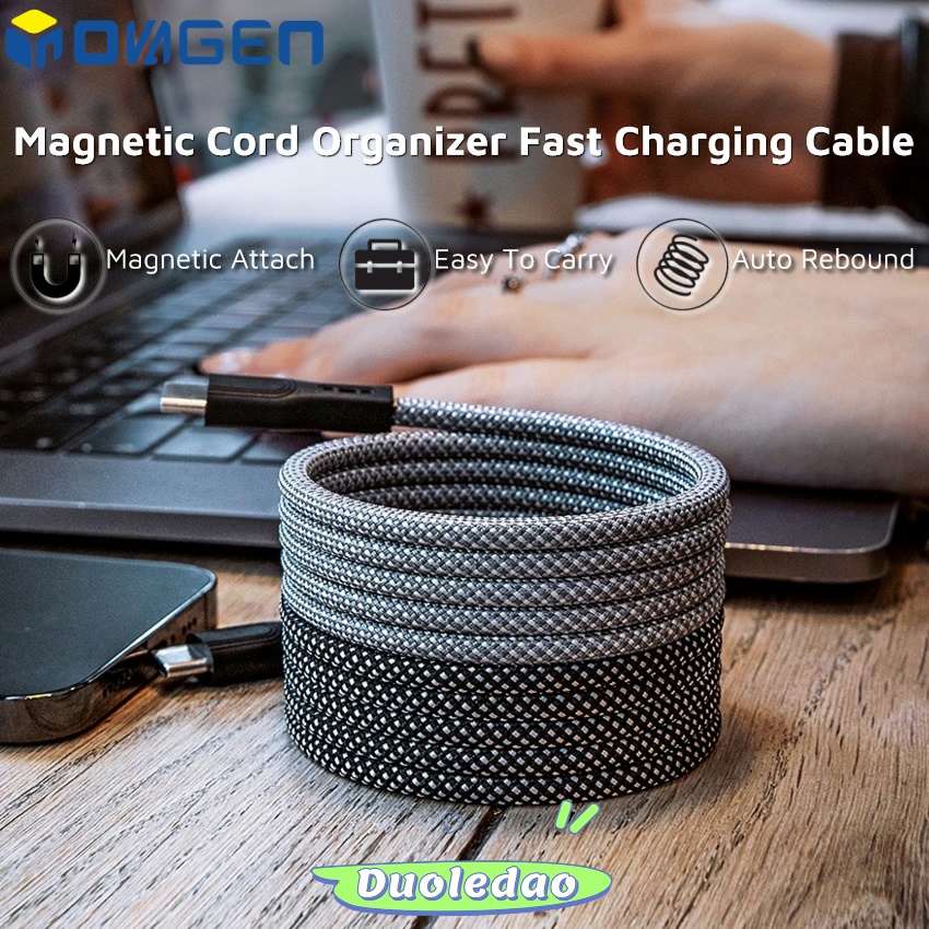 Inovagen สายชาร์จแม่เหล็ก ชาร์จเร็วมากถึง 240W ไม่พันกัน ขดลวดง่าย