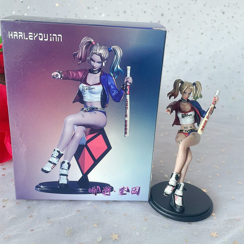 โมเดลฟิกเกอร์ Pvc รูป Harley Quinn Yamaguchi Harley Quinn Joker ขนาด 10 ซม. ข้อต่อขยับได้ ของเล่นสําหรับเด็ก