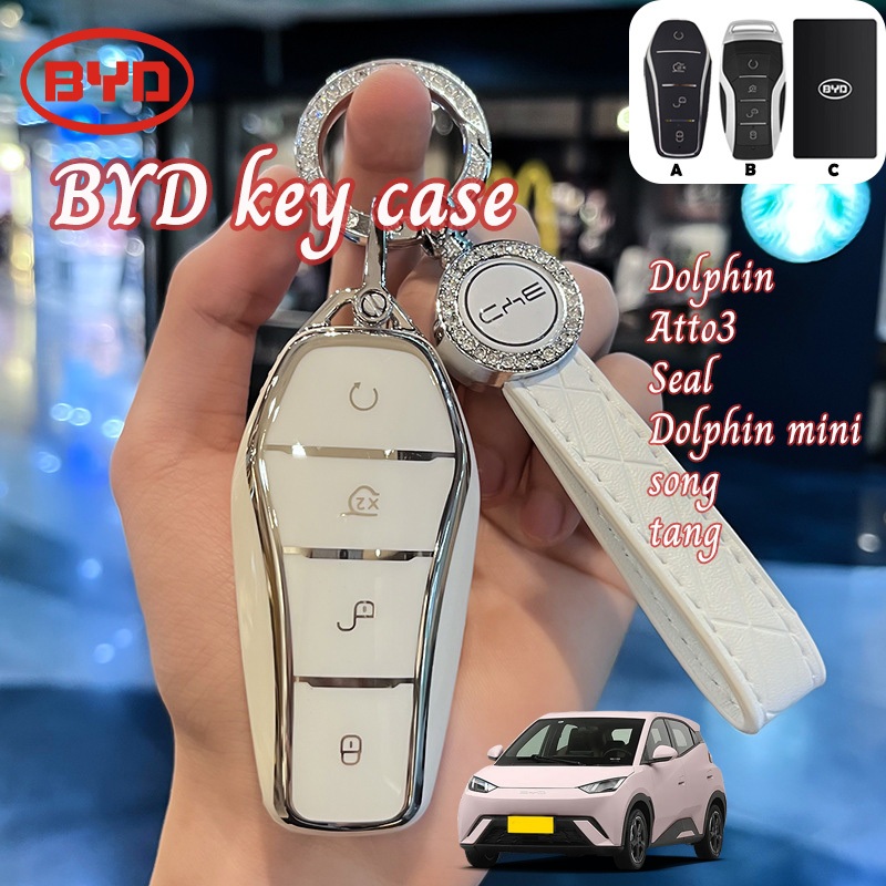 Byd NFC การ์ดสําหรับ BYD shark/atto2/Seal U/M6/sealion 7/Dolphin/Atto3/ซีล/ซีล 6 Key ครอบคลุมพวงกุญแจเงิน