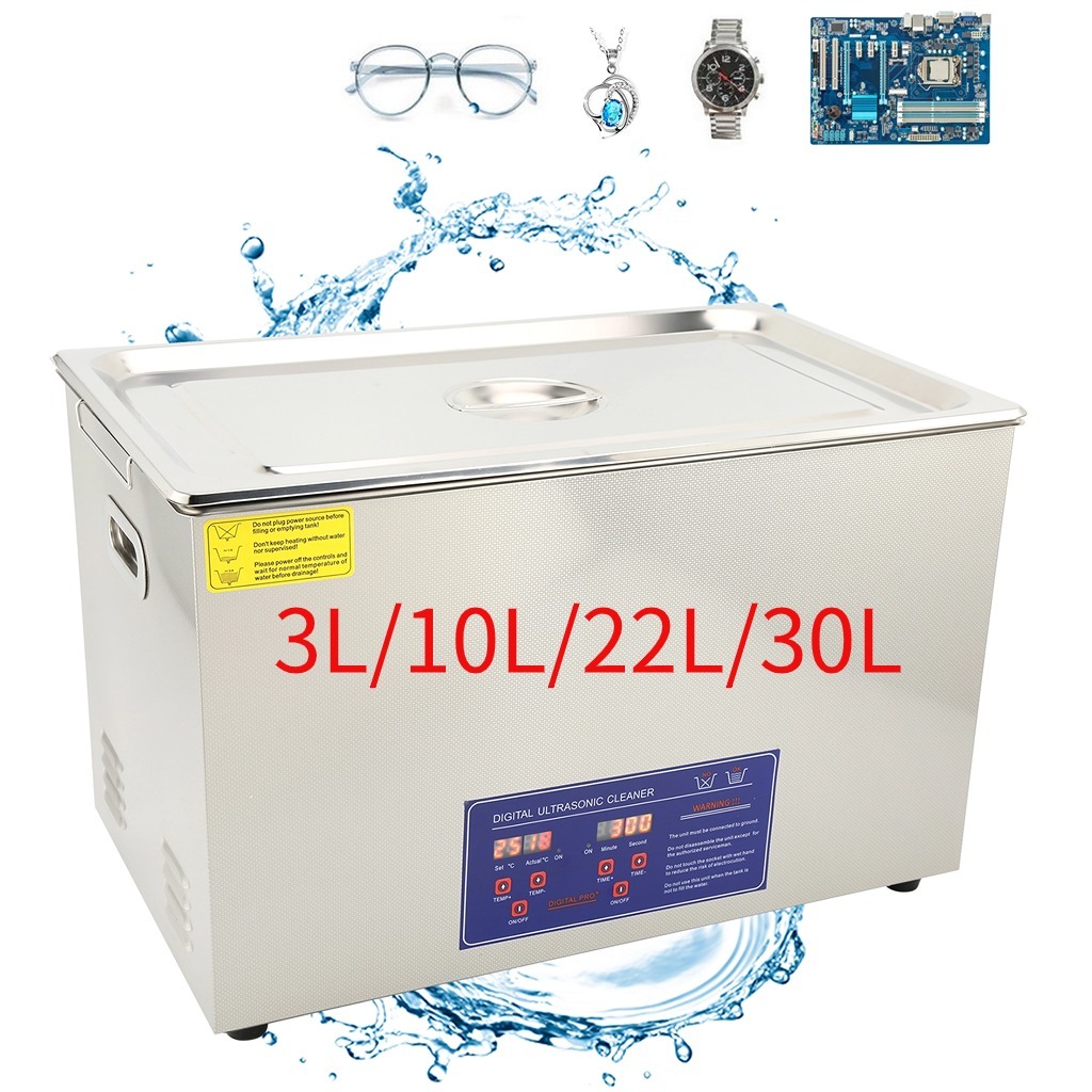 Industrial Shop30L Ultrasonic Cleaner 30L Digital Ultra Sonic Tank Bath Cleaning Heater Timer PS-100A