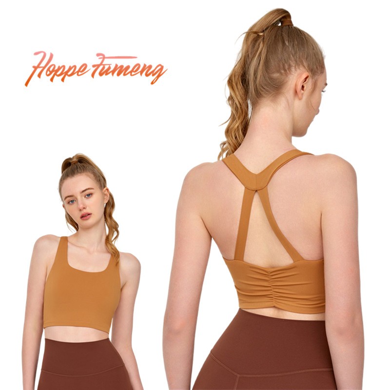 Hoppe Fumeng สปอร์ตบราดันทรง เสริมฟองน้ํา สําหรับผู้หญิง ใส่ออกกําลังกาย