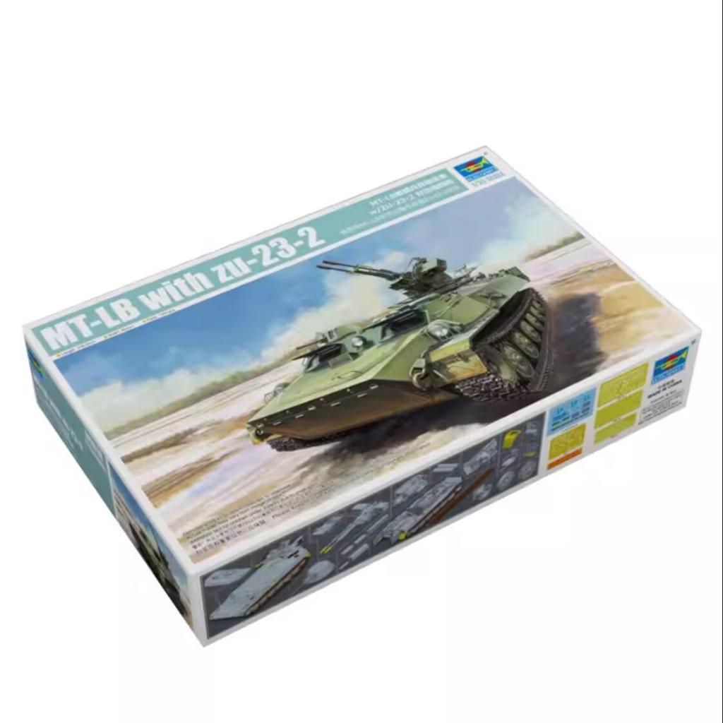 Trumpeter 09618 โมเดลยานพาหนะขนส่ง 1/35 SCALE MT-LB Armored พร้อมโมเดล zu-23-2