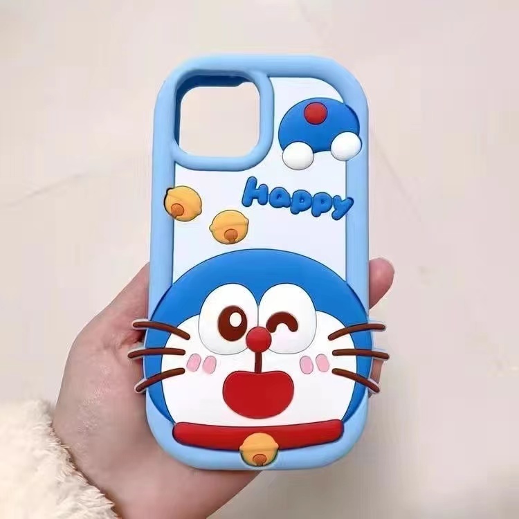 เคสโทรศัพท์มือถือซิลิโคน Tpu แบบนิ่ม ลายการ์ตูนโดราเอมอน สําหรับ iPhone 15 Pro Max 14 Pro Max 13 Pro Max xr Max 11Pro Max 12 Pro Max iPhone 8Plus