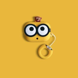 การ์ตูน Minions Yellow 3D Soft Silicone Protective Casing, เคสกันกระแทก, เข้ากันได้กับ Apple AirPods 1 2 Pro 3 Pro2 4 (ใหม่)