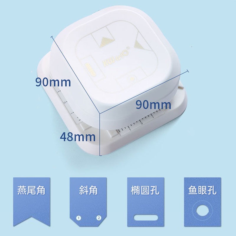 ราคาต่ำ Kw-trio 4-in-1 เครื่องเจาะกระดาษ ที่คั่นหนังสือ แบบแมนนวล สําหรับงานฝีมือ สมุดภาพ DIY เครื่องตัดมุม ทรงกลม ขนาดเล็ก แบบพกพา