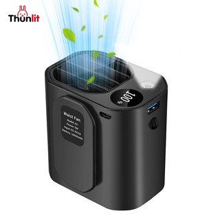 Thunlit Portable Waist Fan 10000mAh Portable Handsfree USB Fan Mini Wearable Clip on Fan Strong Wind Rechargeable Power Bank