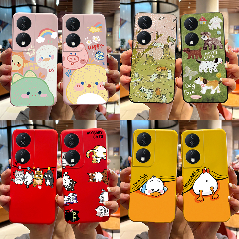 เคสโทรศัพท์มือถือ ซิลิโคนนิ่ม ลายการ์ตูน สีแคนดี้ สําหรับ Honor X7b CLK-LX1 CLK-LX2 X7b