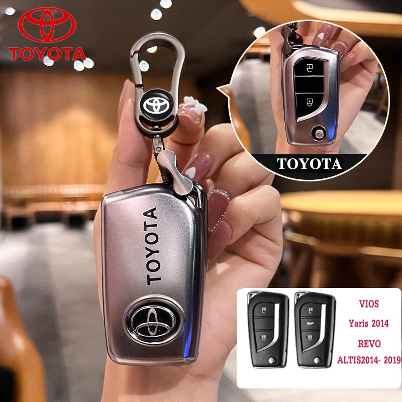 เคสกุญแจรีโมตรถยนต์ 2 3 ปุ่ม สําหรับ Toyota REVO ALTIS2014- 2019 Yaris 2014 vios
