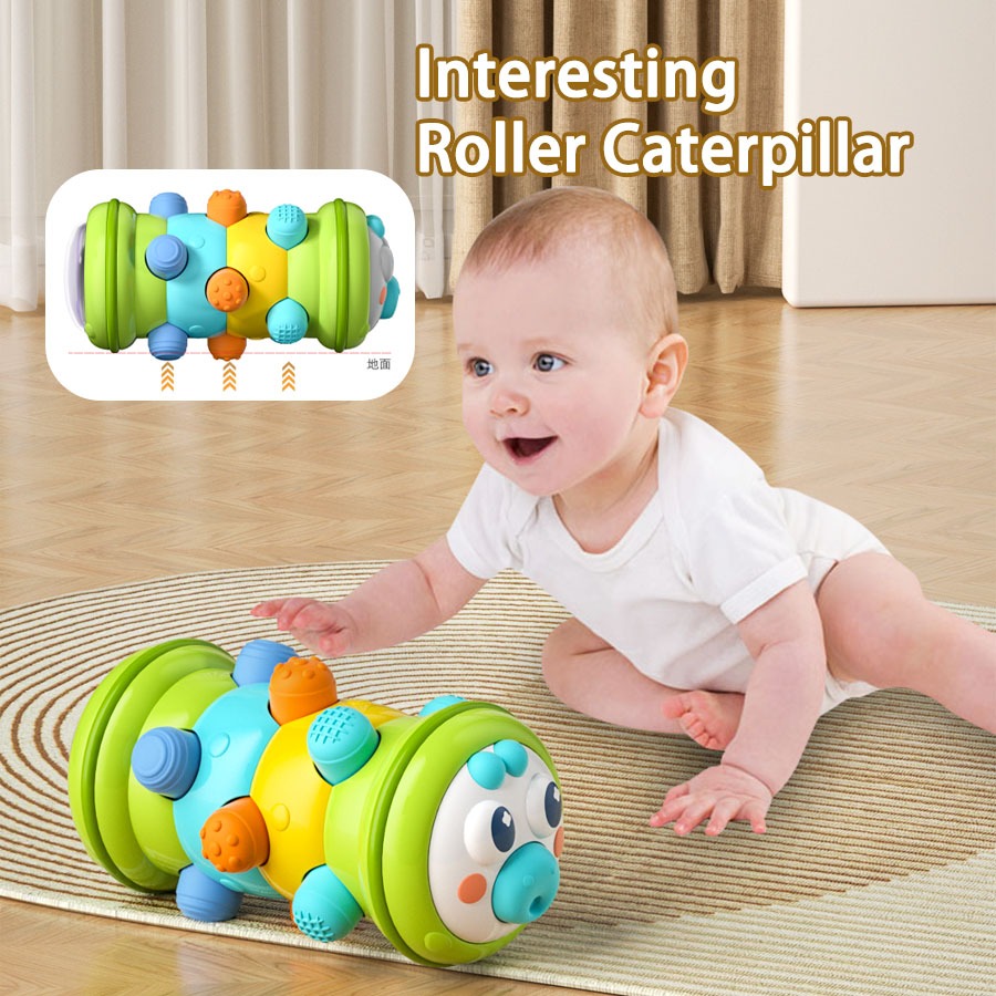 การ ์ ตูนน ่ ารักและสนุก Roller Caterpillar การออกกําลังกายมือ Fine Movement Crawling Sensory การฝึกอบรมของเล ่ นเด ็ กทารกการศึกษาของเล ่ นของขวัญสําหรับเด ็ ก
