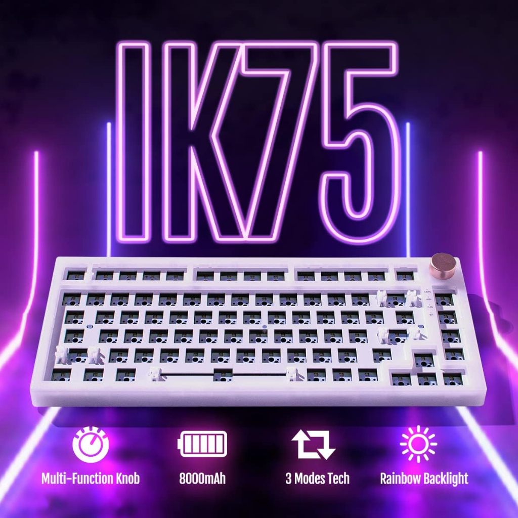 FEKER คีย์บอร์ด IK75 Pro Gasket Mechanical Keyboard Kit 75% 3 Mode RGB Backlit Hot-Swappable with Bl
