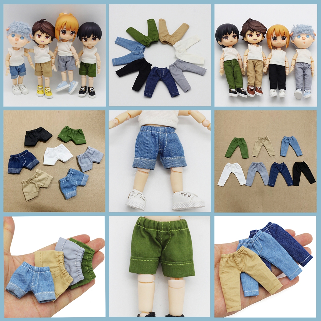 Ob11 กางเกงขาสั้นกางเกงยีนส์ตุ๊กตาสั้นกางเกง 1/12 ตุ๊กตาBJDเสื้อผ้าGSC Nendoroid Body9 Molly DOD YMY Obitsu11