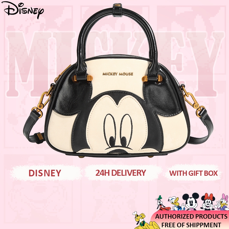 Disney กระเป๋าถือ กระเป๋าสะพายไหล่ ทรงโท้ท ลายมิกกี้เมาส์น่ารัก ใส่เครื่องสําอางได้ เป็นทางการ ใส่พร็อพได้ สําหรับผู้หญิง