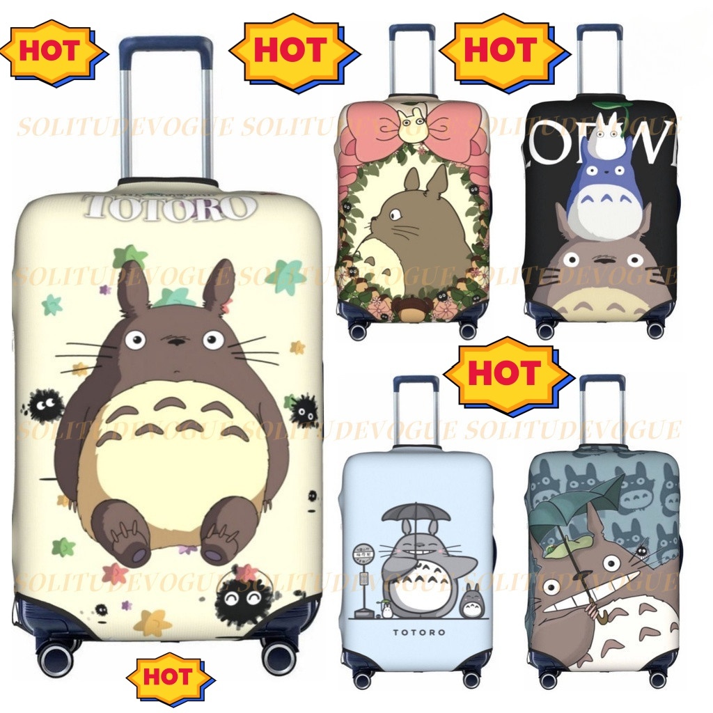 ผ้าคลุมกระเป๋าเดินทาง ลายการ์ตูน Totoro ซักทําความสะอาดได้ ขนาด 18-32 นิ้ว