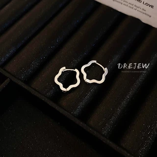 DREJEW ต่างหูแฟชั่น รูปดอกไม้ ขนาดเล็ก สไตล์ยุโรปและอเมริกา เรียบง่าย สําหรับผู้หญิง