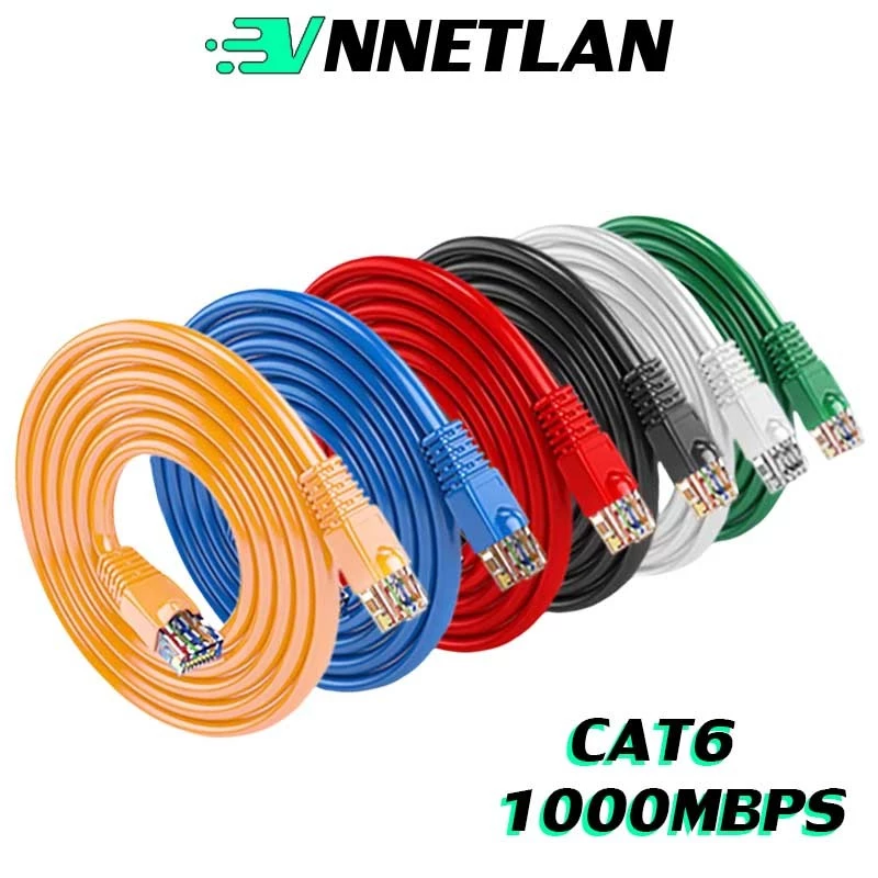 สายแลนอีเธอร์เน็ต (ไนล่อนถัก) LAN CAT6 สายแลนขั้นสูง LAN CAT 6 รองรับ 1000Mbps