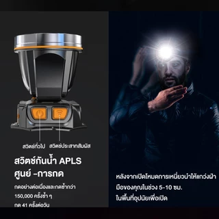 Sunlume LEDไฟฉายคาดหัว กำลังไฟ ส่องแสงระยะ1KM ไฟฉายคาดหัวแท้,ไฟฉายแรงสูง,ส่องกบ,ไฟส่องสัตว์,เดินป่า