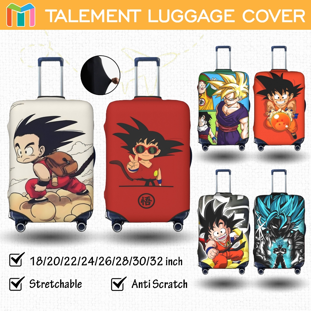 ผ้าคลุมกระเป๋าเดินทาง Dragon Ball  ผ้าสแปนเด็กซ์ แบบยืดหยุ่น ยืดหยุ่น Luggage Cover 18 20 22 24 26 28 30 32 นิ้ว