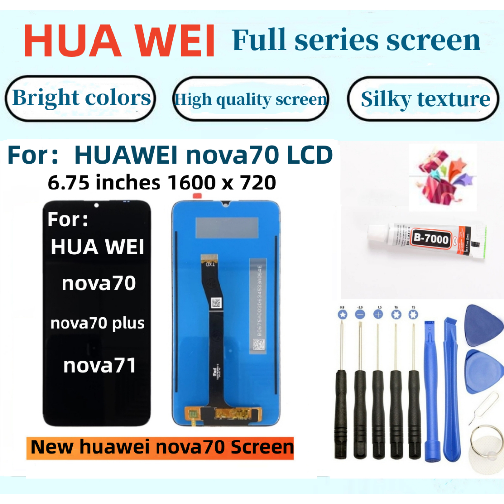 ใหม่ หน้าจอสัมผัส LCD สําหรับ huawei nova70 MGA-LX9N nova70 Plus nova71