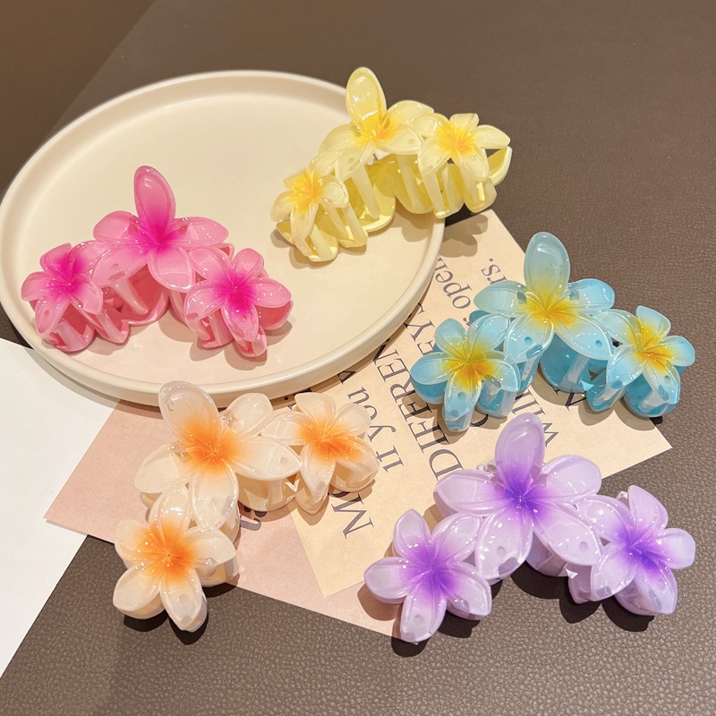 กิ๊บติดผม ขนาดใหญ่ สีแคนดี้ สไตล์แฟรี่ ฟรานจิปานี เครื่องประดับ แฟชั่นชายหาด สําหรับผู้หญิง