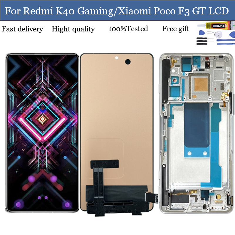 อะไหล่หน้าจอสัมผัส LCD แบบเปลี่ยน สําหรับ Xiaomi Redmi K40 Gaming Xiaomi Poco F3 GT