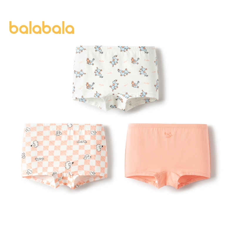 Balabala กางเกงชั้นใน ขาสั้น สามส่วน ป้องกันแบคทีเรีย สําหรับเด็กผู้ชาย ผู้หญิง
