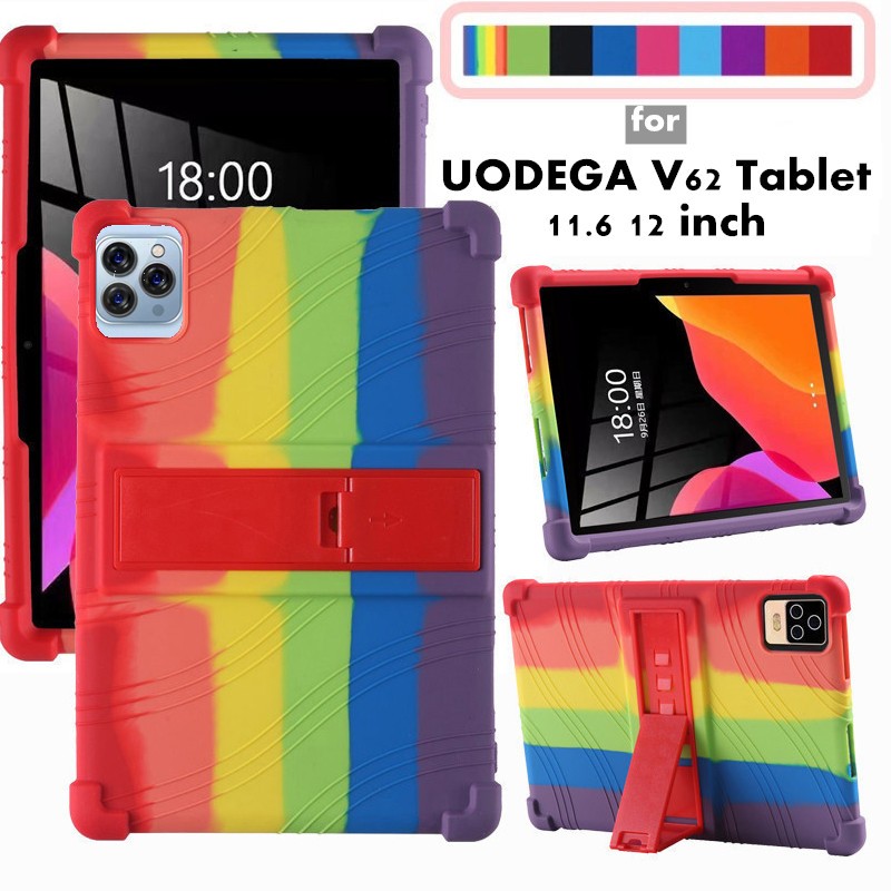 for New UODEGA V62 Tablet 11.6 12 inch Tablet Case Shockproof Soft Silicone Protective Case Stand Co
