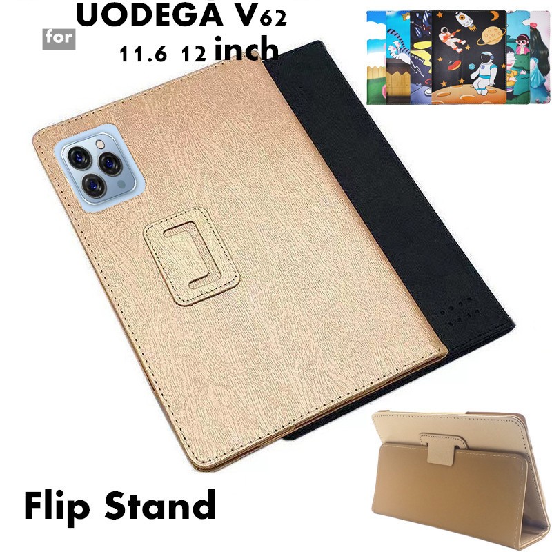 Flip Case for UODEGA Tablet V62 11.6 12 Inch Silk Pattern Cover Flip Foldable Stand Full Body Protec