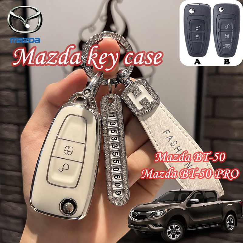 เคสกุญแจรีโมทรถยนต์ TPU 2ปุ่ม 3ปุ่ม สําหรับ Mazda BT-50 BT-50 PRO