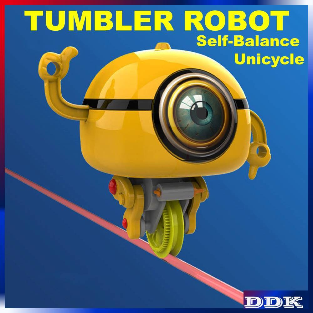 Tumbler ROBOT หุ่นยนต์ลูกหมูสมดุล เชือกรัดรูป รถจักรยาน เดินเล่น จิ๊กซอว์ หมุนด้านบน ของขวัญสําหรับเด็ก