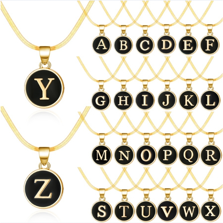 สร้อยคอโชคเกอร์ สเตนเลส ทอง 18K จี้รูปตัวอักษร A-Z tala by kyla คุณภาพสูง
