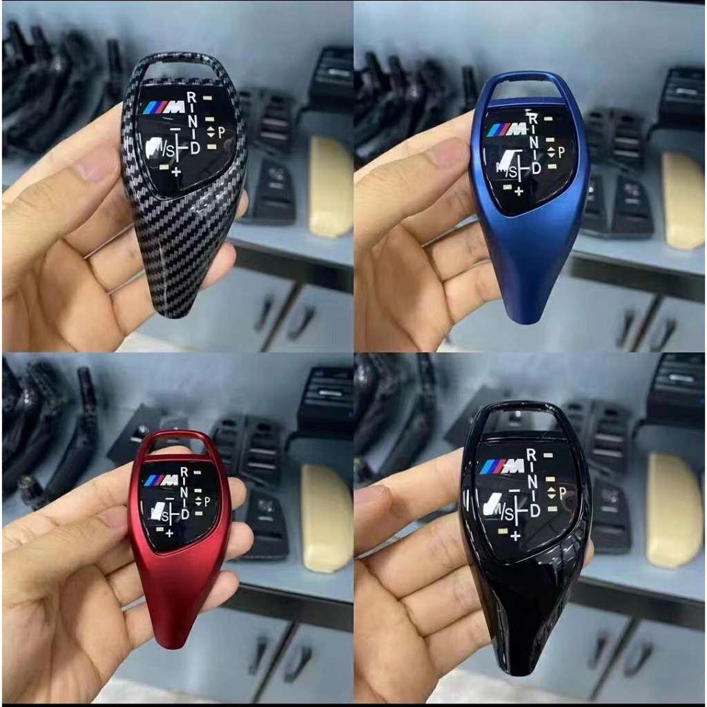 เปลี่ยนใช้งานร่วมกับคาร์บอนไฟเบอร์จริงเกียร์ Shifter ปืนอุปกรณ์ตกแต่งภายในสําหรับ BMW F20 F21 F22 F23 F26 F30 F32 F33 F34 F35 F36