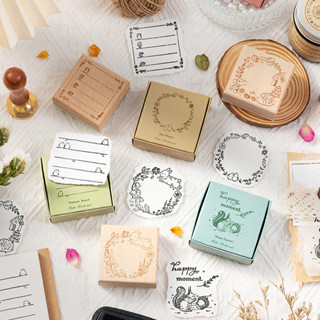 ไม้วินเทจตรายางกระต่ายกระรอกตกแต่งแสตมป์ยางไม้ติดตั้งแสตมป์ช…