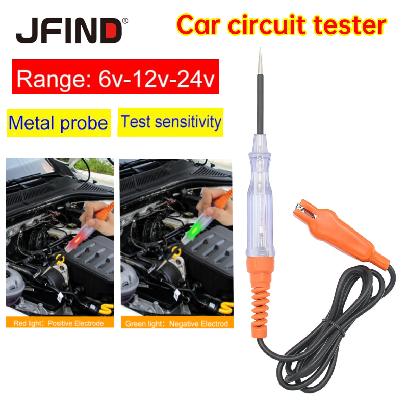 ปากกาทดสอบวงจรไฟฟ้าดิจิทัล 6V 12V 24V DC สําหรับ Honda Yamaha Y15 Toyota