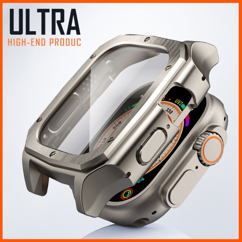 เคสกระจกนิรภัย PC แบบแข็ง บางพิเศษ ป้องกันรอยขีดข่วน สําหรับ iWatch Ultra 2 49 มม. iWatch Ultra 49 ม