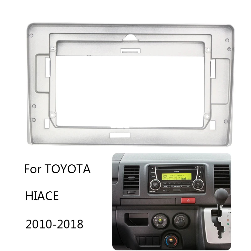 สําหรับ 2010-2018 TOYOTA Hiace รถ 10.1 นิ ้ ว Android MP5 เครื ่ องเล ่ นสเตอริโอวิทยุ Fascia แผงกรอบ