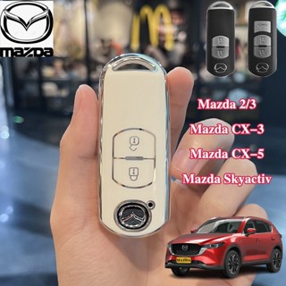 เคสกุญแจรีโมตรถยนต์ 2 3 ปุ่ม สําหรับ Mazda 2 3 CX-3 CX-5 Sky…
