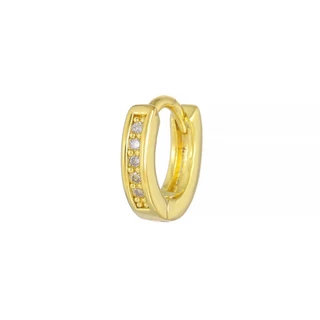 1 ชิ้น 316L ต่างหูห่วงสแตนเลสแถวเดียว Cubic Zirconia ต่างหูขนาดเล็ก