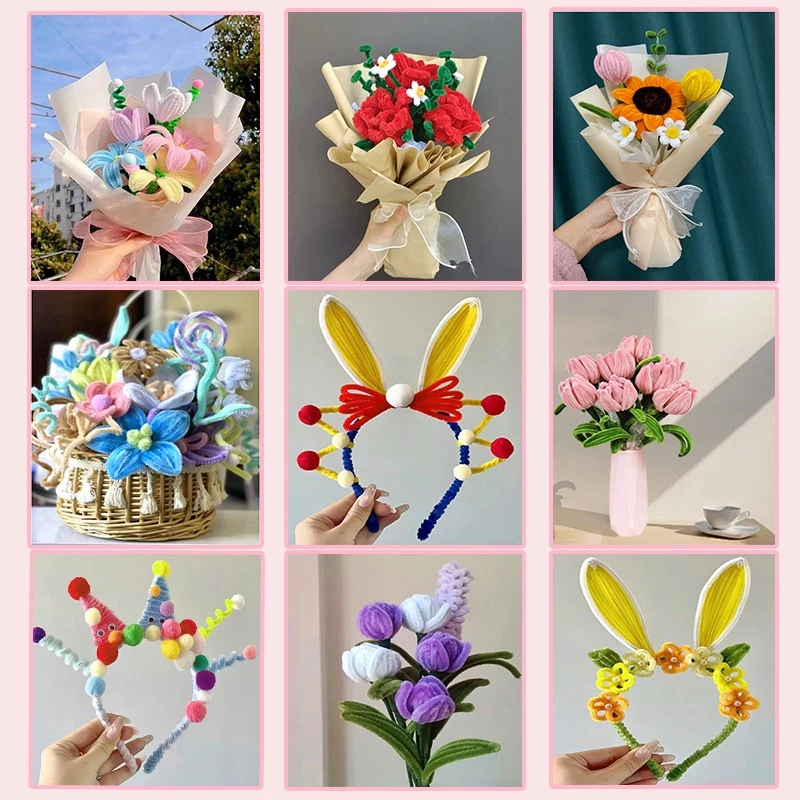 ลวดกำมะหยี่ DIY 100 ชิ้น 30 ซม. ชุดทำงานประดิษฐ์ thumbnail 6